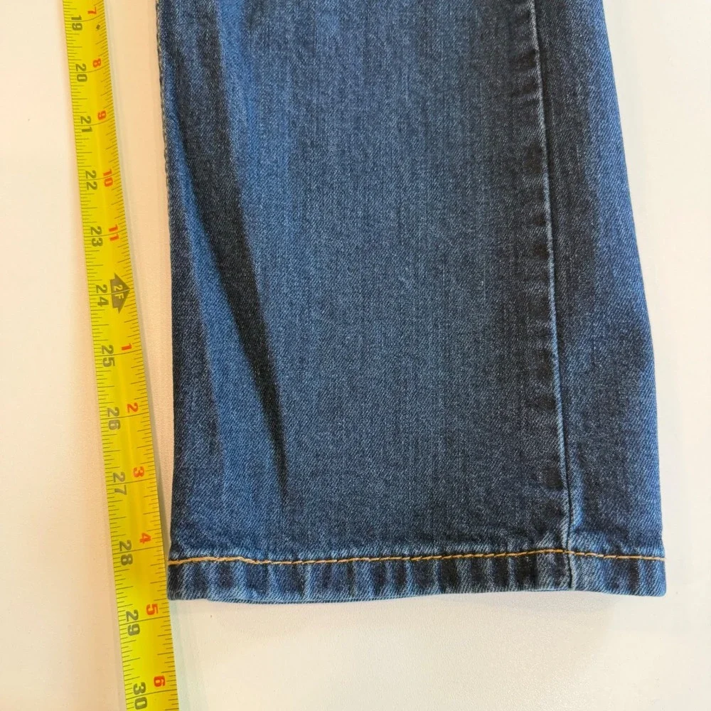 Levis 505 Regular Fit Straight Leg Jeans Dark Indigo Blue Denim W32 L30 Mens